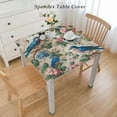 thumbnail image 2 of nygtbtfer Orange Spring Floral Tablecloth, Fitted Table Cover with Elastic for  Tables, Vintage Birds Summer Botanical Table Cloth Outdoor Indoor Dinning Party  Tablecloths, 2 of 7