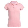 thumbnail image 2 of Nautica Girls' Short Sleeve Polo, Light Pink, Large(12-14), 2 of 2