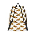 thumbnail image 3 of Naloa Pizza Print Durable Canvas College Rucksack,Laptop Excursion Backpack,Travel Notebook School Backpack,Bookbag For Men Women, 3 of 5