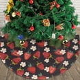 thumbnail image 3 of Christmas Tree Skirt, Abstract cartoon strawberry Soft Plush Christmas Tree Decorations Indoor, Tree Skirts Mat for New Year Halloween Holiday Christmas Party Decor 30", 3 of 6