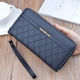 thumbnail image 4 of Double Zipper Long Clutch Wallet Fashion Smartphone Wallet Wristlet Zip Wallet, 4 of 10
