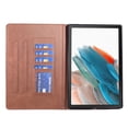 thumbnail image 5 of SaniMore Wallet Case for Samsung Galaxy Tab A8 10.5" 2022 SM-X200/X205, PU Leather Anti-scratch 4 Card Slots Anti-slip Strips Flip Stand Full Body Protective Shockproof Busienss Design, Brown, 5 of 8