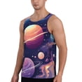 thumbnail image 2 of Fuzoiu Planet Pastel Galaxy Print Men's Workout Tank Tops,Sleeveless Gym Shirt Quick Dry,Fitness Bodybuilding T-Shirt,Muscle Athletic Workout Tee-XX-Large, 2 of 7