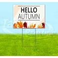 thumbnail image 1 of Hello Autumn (18" x 24") Yard Sign, Includes Metal Step Stake, 1 of 6
