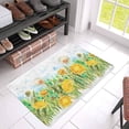 thumbnail image 3 of MKHERT Watercolor Spring Flowers Yellow White Dandelions and Butterfly Doormat Rug Home Decor Floor Mat Bath Mat 30x18 inch, 3 of 3