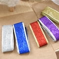 thumbnail image 4 of MasteelfCA 2M Glitter Christmas Ribbon Wreath Present Wedding Arts Crafts Gift Wrapping Party Decor (Silver), 4 of 7