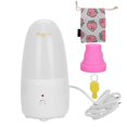 thumbnail image 3 of Menstrual Cup Set Silicone Reusable Menstrual Soft Cups Foldable Original Period CupsS x 2, 3 of 4