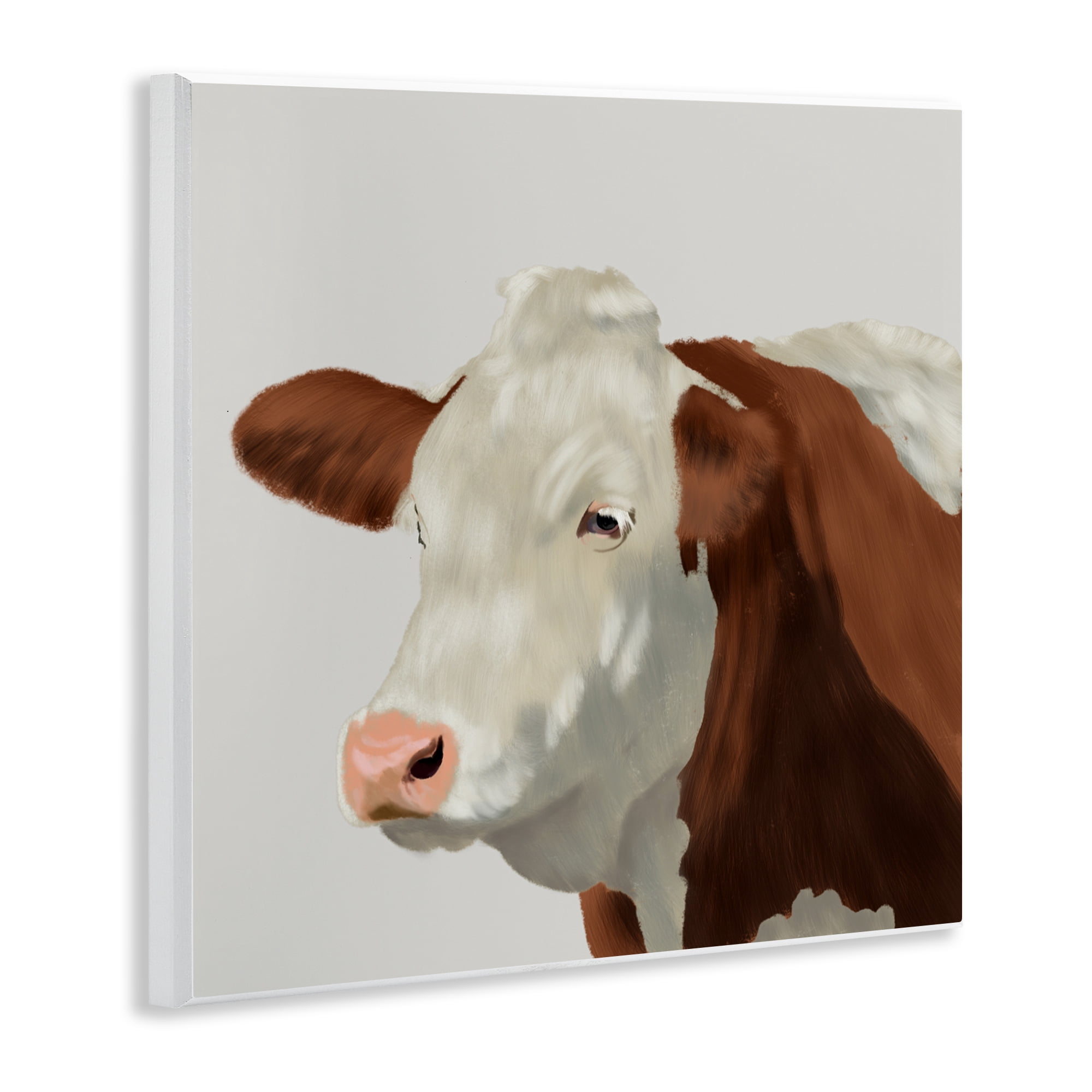 Stupell Industries Farm Friend Cow Portrait Wall Plaque Art, design by Marcus Prime