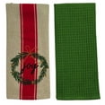 thumbnail image 4 of Serafina Home Holiday Winter Kitchen Towels Pot Holder Set: Christmas Joy And Wreaths, Set Of Four, 4 of 5