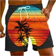thumbnail image 2 of Njoeus Mens Swim Trunks, Men's Swimwear Mens Fashion 3D Printed Swim Board Short Bathing Suit Men Summer Hawaiian Beach Shorts with Pockets Elastic Waist S-5XL (Available in Big & Tall Size), 2 of 6