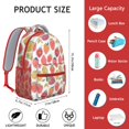 thumbnail image 6 of White Strawberry Plants Fruit Backpack for School,Cute School Bag,Schoolbag with Adjustable Shoulder Straps & Padded Back,15.3"x11"x6.7", 6 of 6