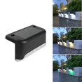 thumbnail image 1 of Luces solares para cubierta, paquete de 4/8/12 luces solares para escalones, luces solares para cercas al aire libre, impermeables para escaleras, escalones, cercas, patios y caminos al aire, 1 of 5