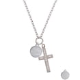 thumbnail image 2 of Delight Jewelry Stainless Steel Disc Real Heroes Teach I Set You Apart Engraved Cross Zoey Necklace, 28", 2 of 4