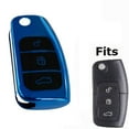 thumbnail image 2 of Blue Remote Key Fob Cover Case For Ford Flip Key 3 Button Hull Protection, 2 of 10