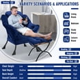 thumbnail image 6 of Avocahom Lazy Chair with Ottoman,Thick Padded Modern Accent Armchair,Upholstered Leisure Sofa Chair with armrest,Reading chair with Footstool for bedroom,living room, 6 of 8