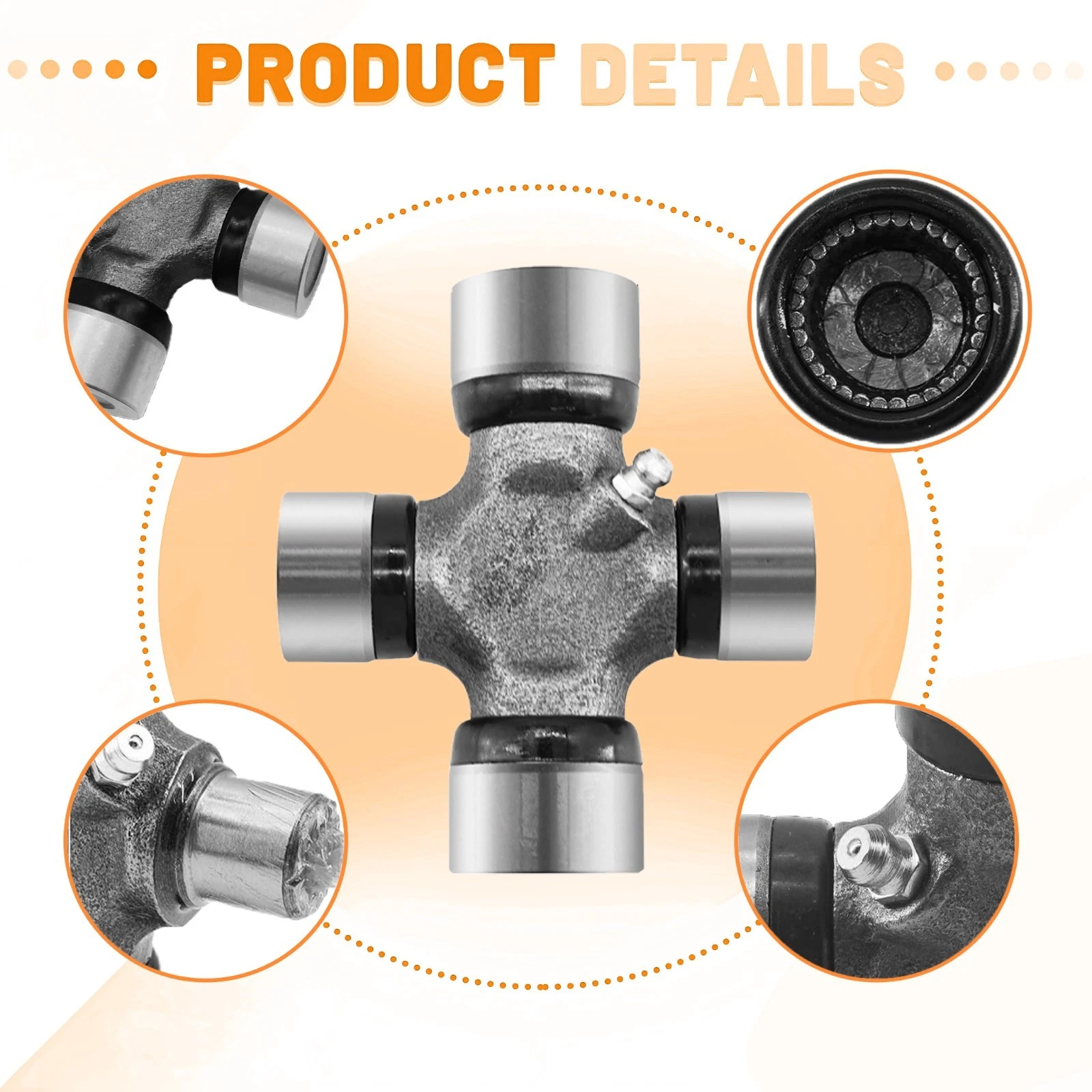 NURATIT 5-460X U-Joint 1310 to 1350 Series Greaseable Universal Joint Kit Outside Snap Ring Style (OSR)
