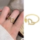 thumbnail image 4 of Doble Anillo Femenino Diseño Ligero Anillo De Moda Personalidad Anillo En Forma De Corazón, 4 of 5