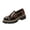Black, variant on Wensltd Women Loafers Round Toe Contrast Strap Upper Thick Sole Casual Daily Shoes
