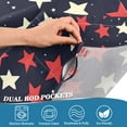 thumbnail image 4 of Yayeee Kitchen Valance Rod Pocket 54" x 18" Living Room Window Curtain, Red Starry Pattern, 4 of 6