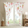 thumbnail image 2 of Pink Strawberry 30%-50% Blackout Curtains Cute Ribbon Bowknot Curtains And Drapes,Kawaii Bow Knot Curtains 2 Panels 2 Panels,(42Wx63L), 2 of 5