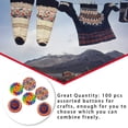thumbnail image 3 of 100 Pieces Wood Button Multicolored Vintage Decorative Fastener Backpacks Round Button Decor Ornament Jacket DIY Wooden Fastener 15mm, 3 of 9