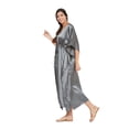 thumbnail image 5 of Oussum Womens Kaftans Satin Long Maxi Dress for Women Adjustable Size Caftans Plus Size Nightwear Evening Gown Beachwear Casual Dresses Online, 5 of 8