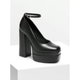 thumbnail image 4 of Women's High Chunky Platform Square Toe Ankle Strap Heels - Solid Color Fashion Pumps for Fall/Winter 2026, 4 of 10