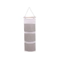 thumbnail image 2 of 3-Pocket Wall Hanging Organizer, Space Saving Storage Bag For Bedroom, Bathroom & Office, Over The Door Caddy For Toiletries & Remotes Black, 2 of 9