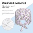 thumbnail image 4 of Kdxio Purple Rabbit Pattern Turban Hat for Women Men Comfortable Adjustable Cleaning Working Cap with Sweatband, 4 of 8