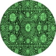 thumbnail image 1 of Ahgly Company Indoor Round Abstract Emerald Green Modern Area Rugs, 8' Round, 1 of 4
