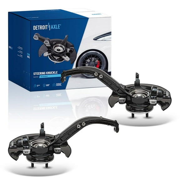 Detroit Axle - Front Steering Knuckles & Wheel Hub Bearings Replacement for 2003-2007 Honda Accord 2.4L w/ Manual Trans. - 2pc Set
