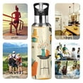 thumbnail image 7 of Yayeee 20oz Insulated Water Bottle Double Wall Stainless Steel with Flip Straw Lid, Black Cats Reading, 7 of 7
