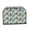 thumbnail image 2 of Honeii Vintage Blue Flowers Print 2 slice Toaster Cover, Two Slice Toaster Dust-proof Cover For Kitchen Small Appliance and Fingerprint Protection, 2 of 7