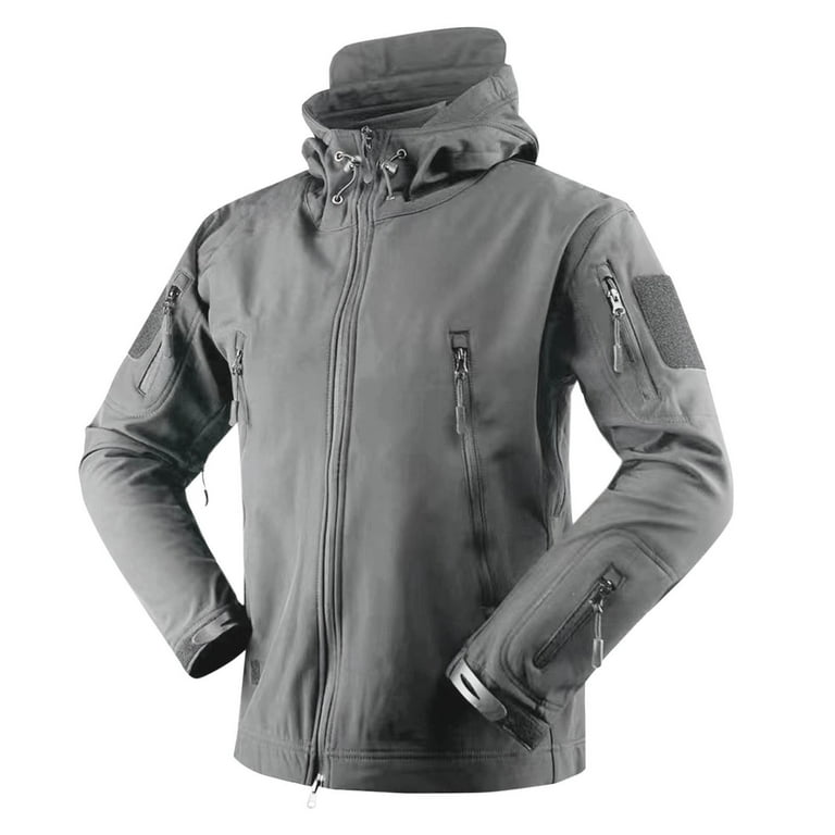 NaWent Men's Special Military Tactical Soft Shell Jacket Coat Gray 8(L) NaWent Men's Special Military Tactical Soft Shell Jacket Coat Gray 8(L)