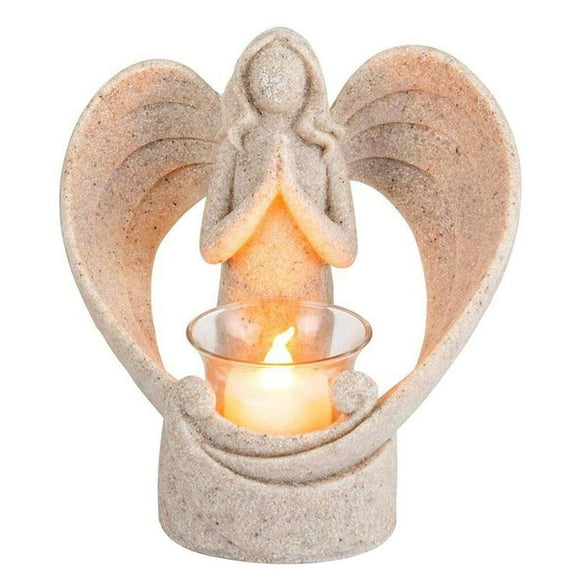 Resin Angel Statue Candle Holder Angel Candle Holder Home Angel Statue Figurines Remembrance Gifts in Memory of Loved One