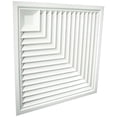 thumbnail image 1 of Difusores para Naves Industriales DiamanFlat 2 WayCorner 21x6" Aluminio blanco 788m3/hr 2 vías esquina marco plano., 1 of 2