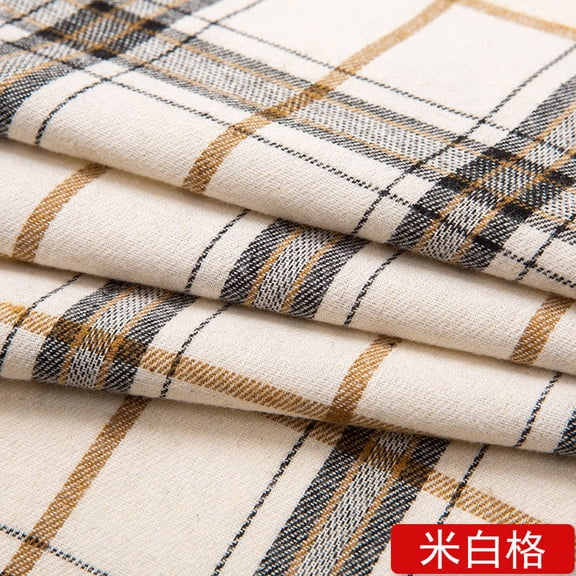 Namzi Checkered Fabric,Soft and Comfortable Fabric for DIY Sewing Handmade Wear,Shirts,Skirts,Pants,39*57in,Color 1