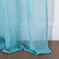 thumbnail image 3 of Elite Home Products 2 Piece Ombre Sheer Curtains Rod Pocket Voile, Sheer Curtain Window Treatment Set (Turquoise, 54" X 84"), 3 of 5