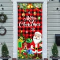 thumbnail image 6 of kladzum Christmas Decorations Christmas Door Cover 35x71 Inches, Xmas Decorative Pattern Door Curtain Exquisite Christmas Door Covers for Front Door, Windows, Wall, Holiday Party Decor, 6 of 6