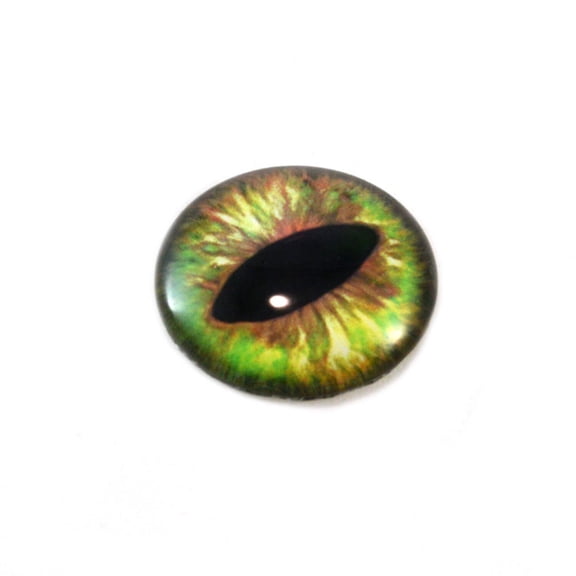 Green and Brown Dragon or Cat Glass Eyes
