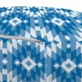 thumbnail image 3 of Ethnic Pouf Cover with Zipper, Mexican Cultural Art Pattern with Scribbled Triangular Design, Soft Decorative Fabric Unstuffed Case, 30" W X 17.3" L, Blue Slate Blue, by Ambesonne, 3 of 5