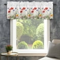 thumbnail image 4 of Spring Floral Valances for Windows Red Blue Wildflower Plant Botanical Rod Pocket Curtain Valance Window Treatment Short Curtains for Kitchen Living Room, 60"x18", 4 of 9