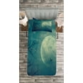 thumbnail image 3 of Ambesonne Horror House Quilted Bedspread Set 2 Pcs, Haunted Forest, Twin Size, Blue, 3 of 3