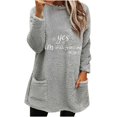 thumbnail image 2 of DPTALR Blouse de Noël pour Femmes Col Rond et Hiver Ample Imprimé Poche Chaude Manches Longues, 2 of 4