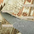 thumbnail image 4 of AIR-Area Rug 5x7 Machine Washable Western Aztec Rug Non Slip Low Pile Print Pattern Indoor Carpet for Living Room Bedroom Dining, Cream Camel, 4 of 4