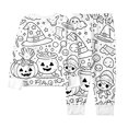 thumbnail image 7 of WOYY Kids Halloween DIY Coloring Pajama Sets Long Sleeve Top Pants Outfits, Sizes 2-10, 7 of 7