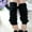 Black, variant on Womens Winter Knitted Crochet Leg Warmers Long Socks In White