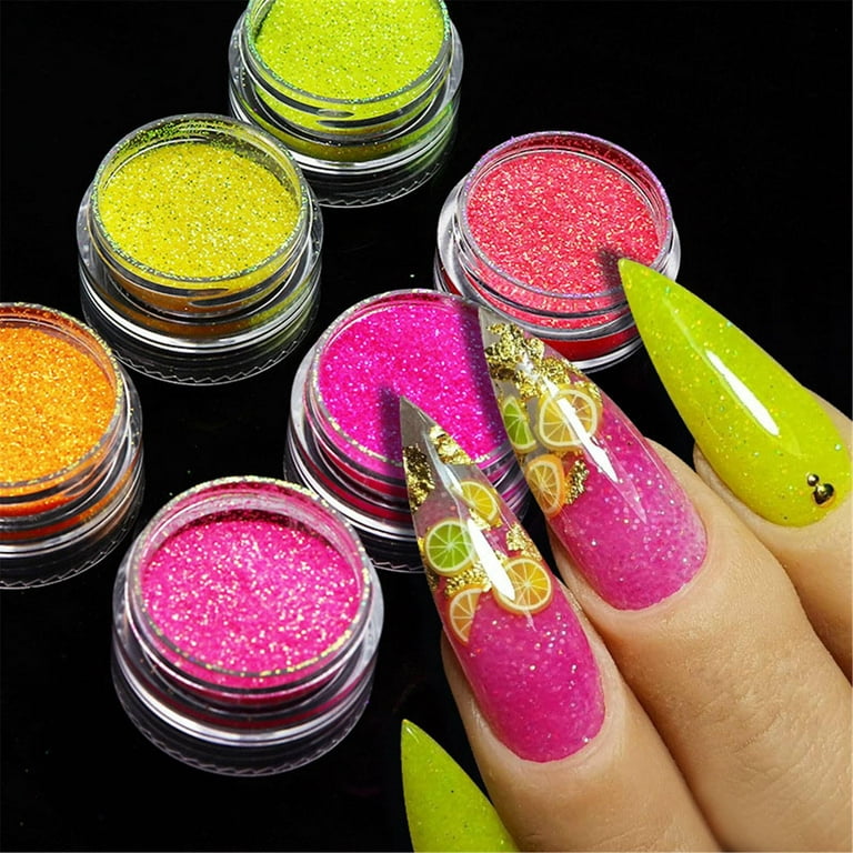 Solid Nail Powder Rainbow Color Nail Powder Multi MirrorPowder Nail Polish  Nails