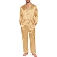 thumbnail image 5 of Family Christmas Pajamas Matching Sets Silk Pajamas Long Sleeve Button down Holiday Home Sleepwear Set Family Matching Outfits Men Christmas Pajamas, 5 of 6