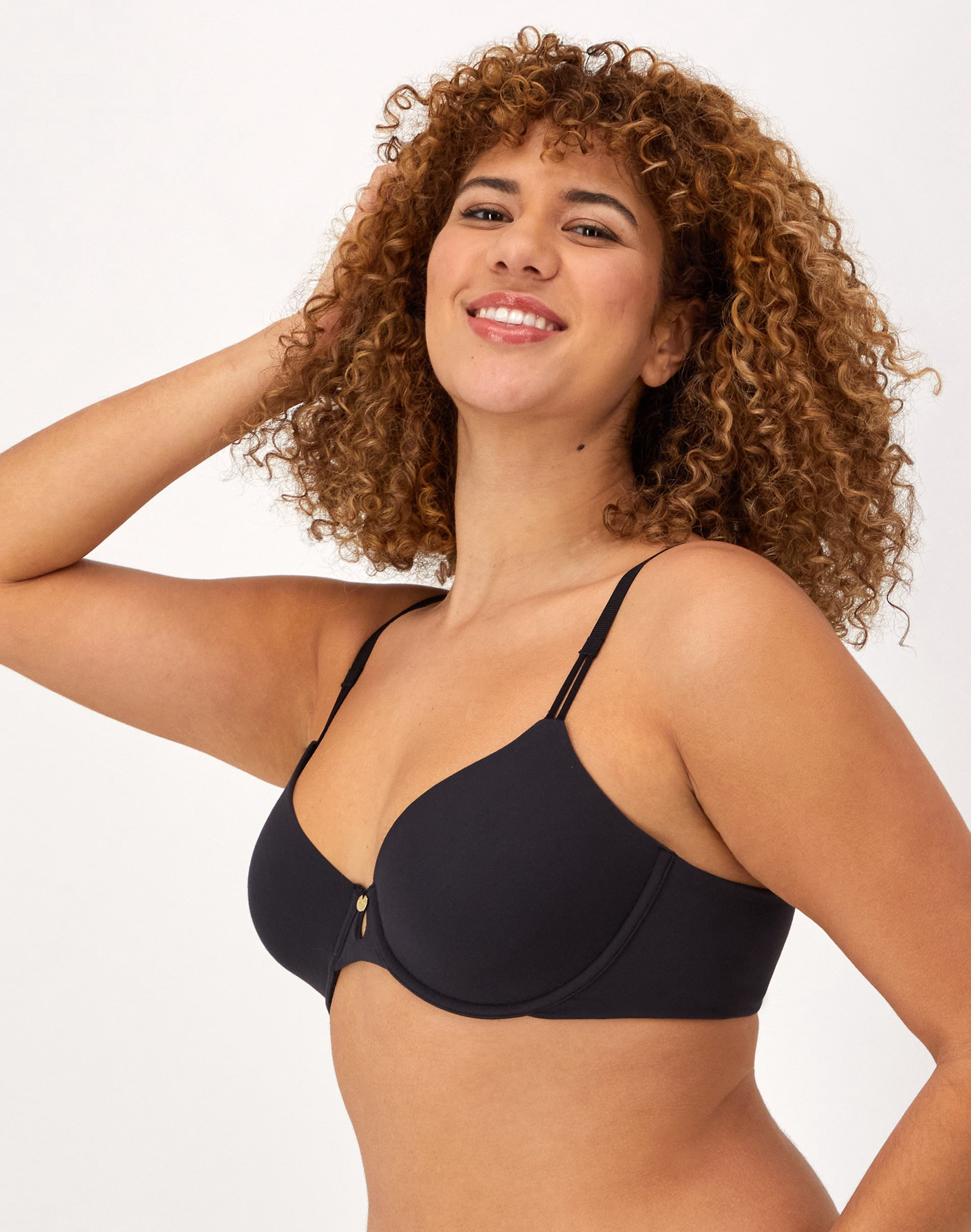Women's Maidenform DM2403 Luxe Essentials Full Coverage T-Shirt UW (Black 34C)
